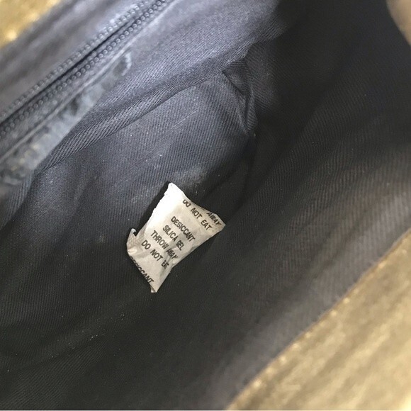 Bags by Warren Reed Vintage Gold Bronze Faux Leather Woven Braided Strap Retro - Picture 12 of 14